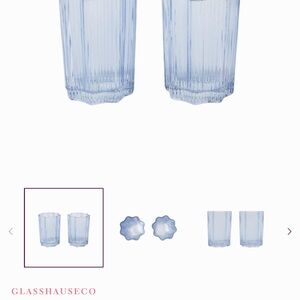 Blue Glass Tumbler Set
